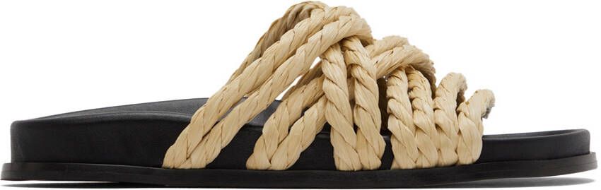 Emme Parsons Beige Evvie Flat Sandals