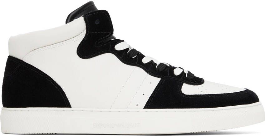 Emporio Armani Black & White Perforated Sneakers