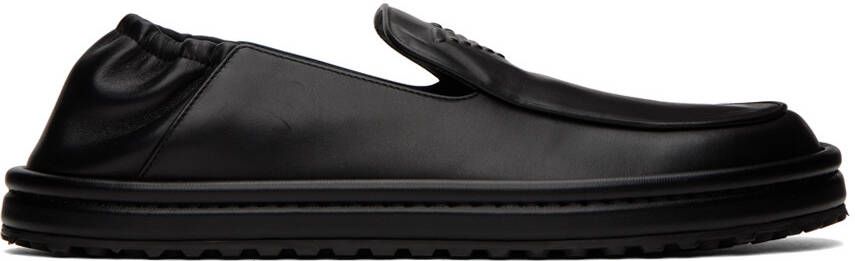 Emporio Armani Black Embossed Loafers