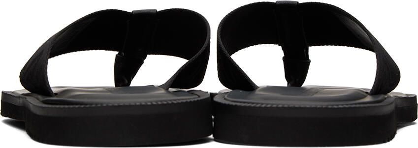 Emporio Armani Black Logo Tape Sandals - Picture 2