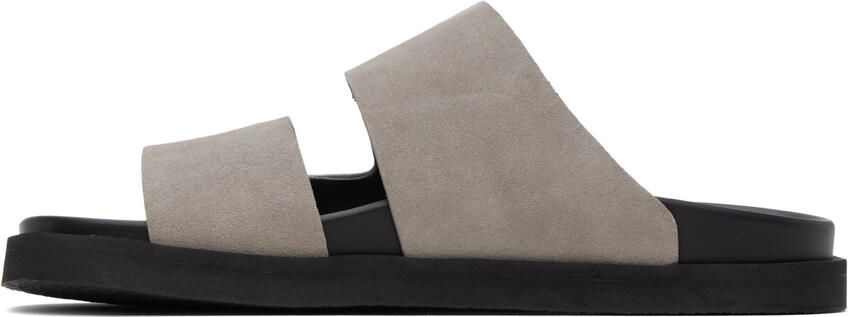 Emporio Armani Taupe Velcro Sandals - Picture 3