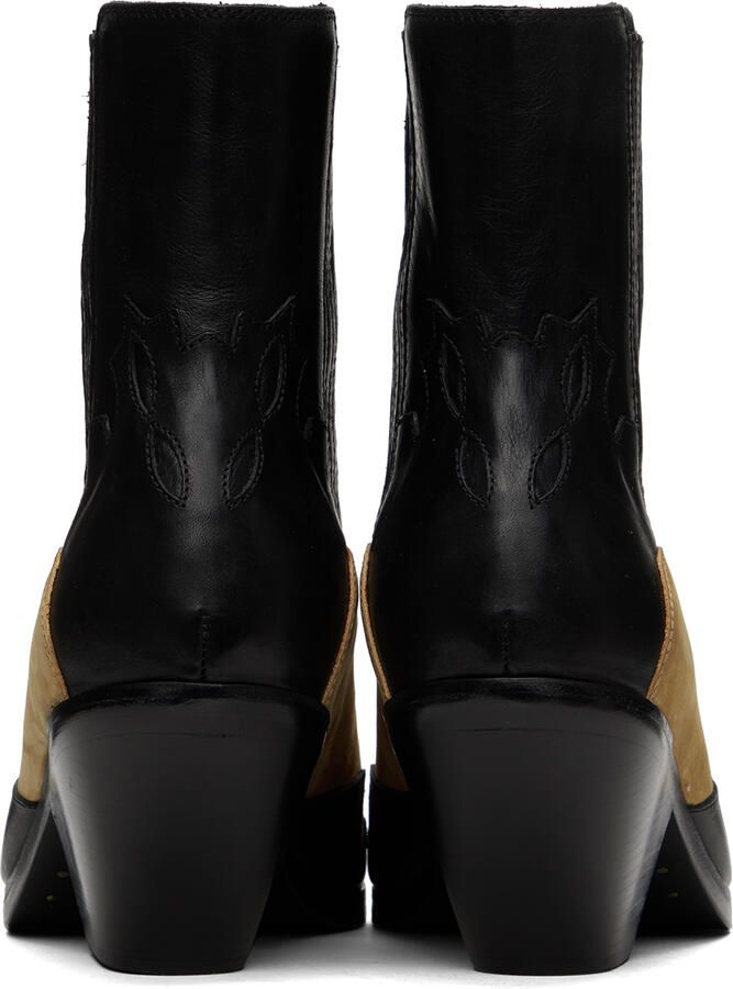 Enfants Riches Déprimés Black & Tan Midnight Cowboy Boots - Picture 2