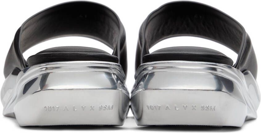 1017 ALYX 9SM Black & Silver Mono Slides