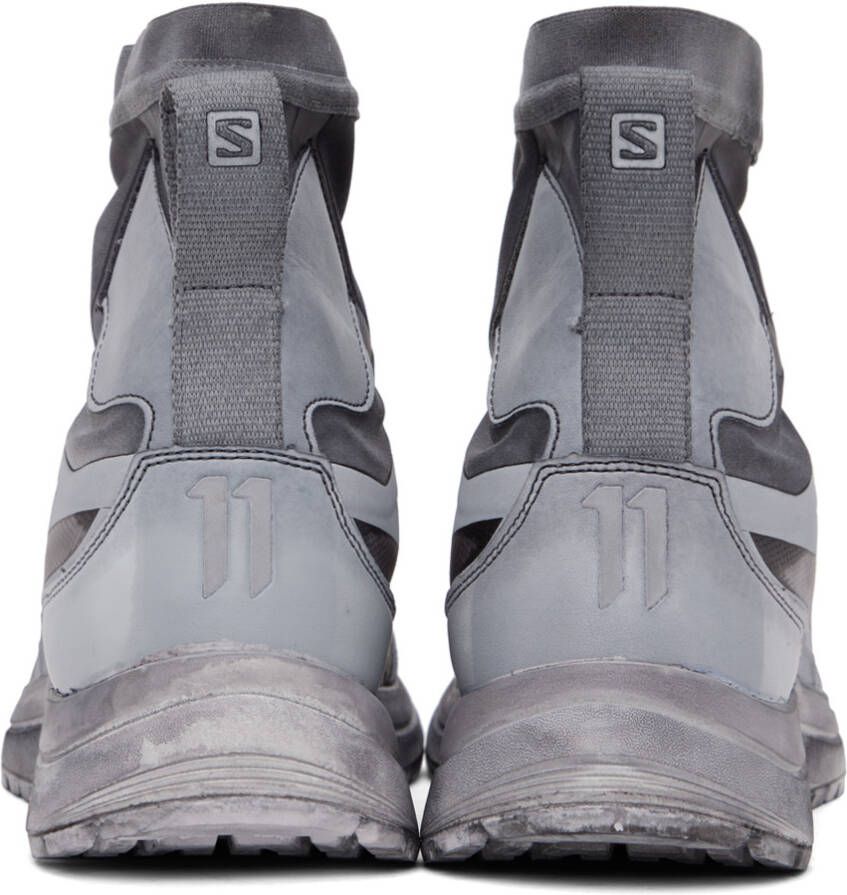 11 by Boris Bidjan Saberi Gray Salomon Edition Bamba 2 High Sneakers