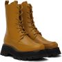 3.1 Phillip Lim Yellow Kate Lace-Up Combat Boots - Thumbnail 4