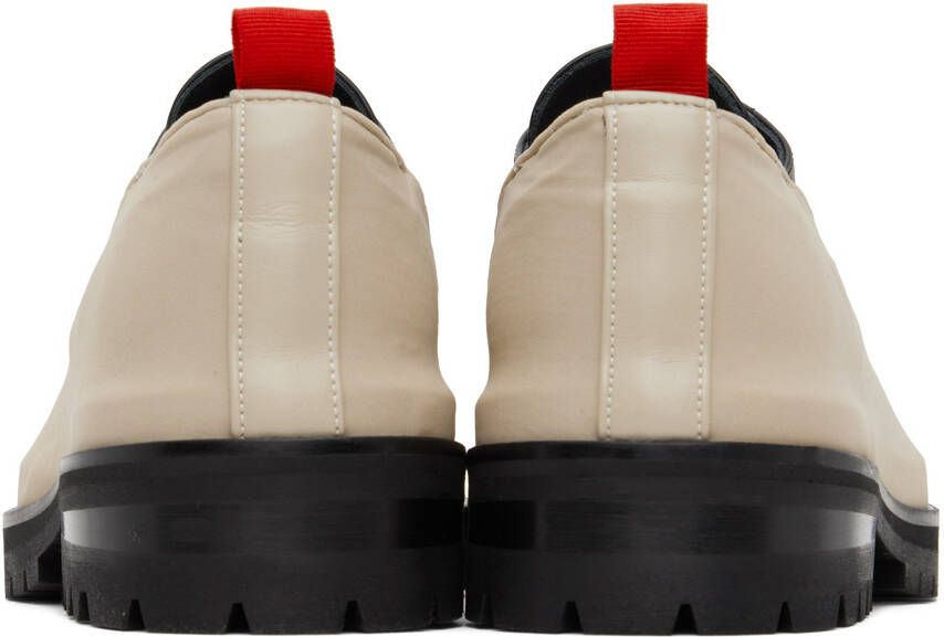 424 Black & Beige Overlay Derbys