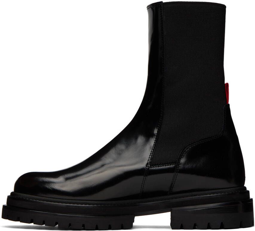 424 Black Low Chelsea Boots
