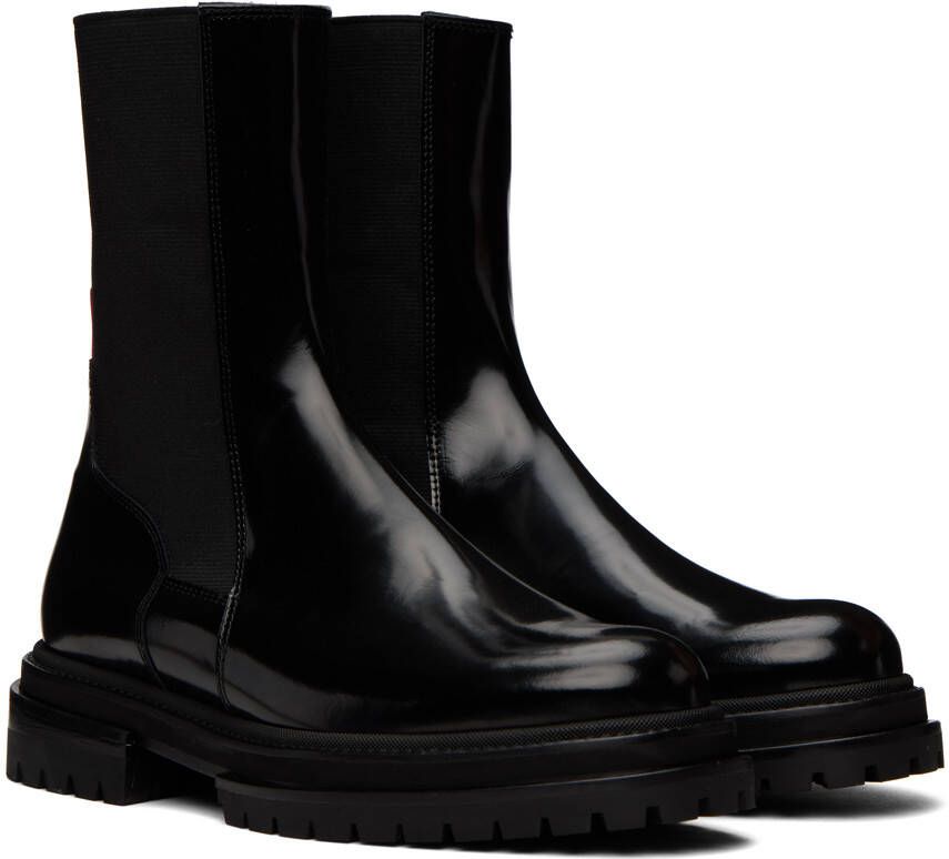 424 Black Low Chelsea Boots