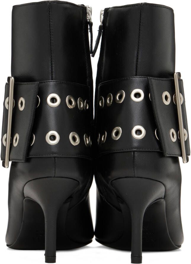 ABRA Black Big Belt Boots