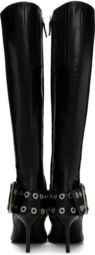 ABRA Black Big Belt Tall Boots