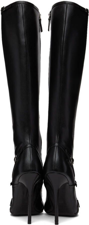 ABRA Black High Belt Boots