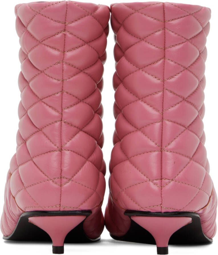 ABRA Pink Quilted Boots