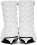 ABRA White Quilted Boots - Thumbnail 2