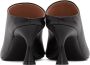Acne Studios Black Leather Heeled Sandals - Thumbnail 2