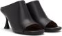 Acne Studios Black Leather Heeled Sandals - Thumbnail 4