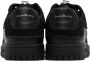Acne Studios Black Leather Low Top Sneakers - Thumbnail 2