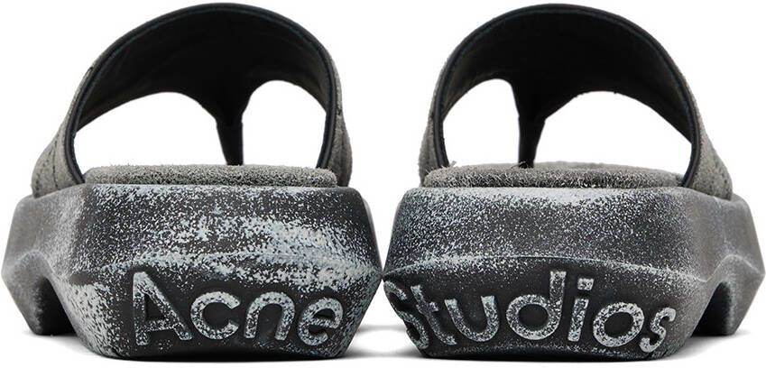 Acne Studios Black Reversed Sandals