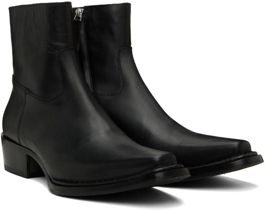 Acne Studios SSENSE Exclusive Black Zip Boots