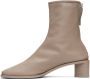 Acne Studios Taupe Branded Ankle Boots - Thumbnail 3