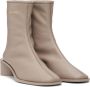 Acne Studios Taupe Branded Ankle Boots - Thumbnail 4