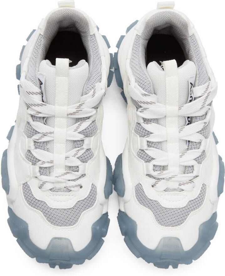 Acne Studios White & Blue Lace-Up Sneakers