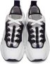 Acne Studios White & Navy Manhattan Sneakers - Thumbnail 5