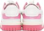 Acne Studios White & Pink Leather Low Top Sneakers - Thumbnail 2