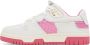 Acne Studios White & Pink Leather Low Top Sneakers - Thumbnail 3