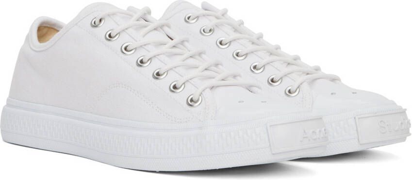 Acne Studios White Canvas Low Sneakers