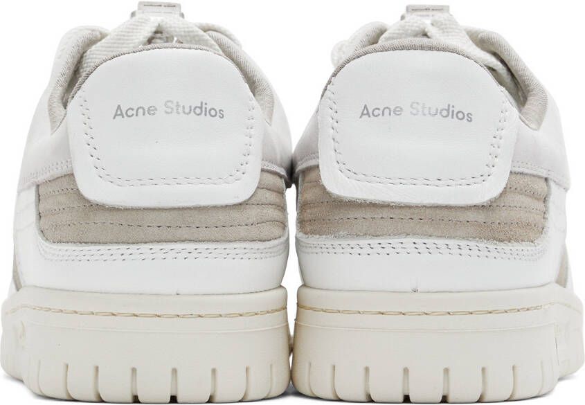 Acne Studios White Leather Low Top Sneakers