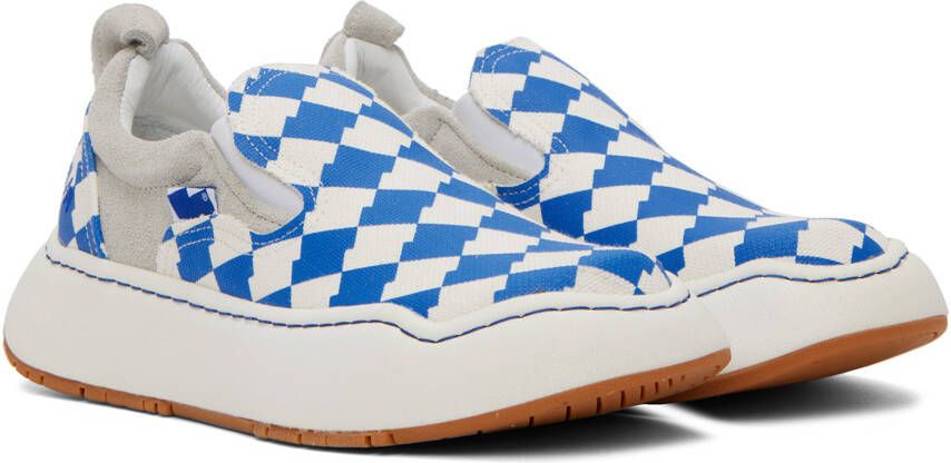 ADER error Blue & White Lad Sneakers