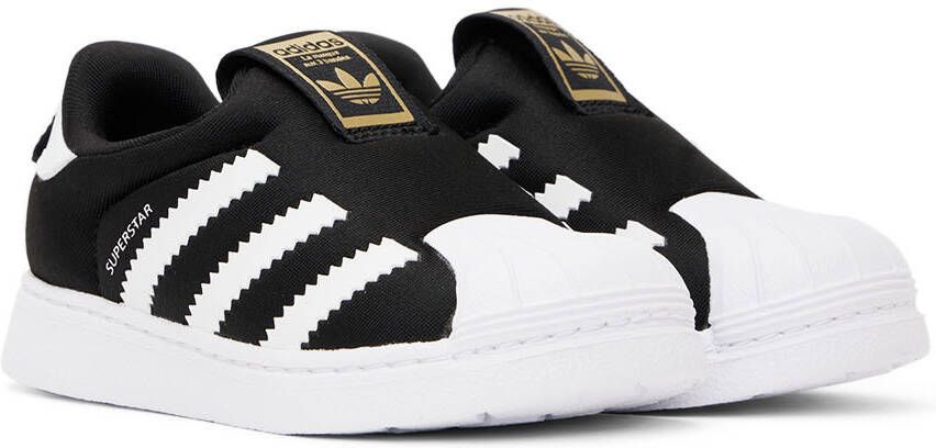 adidas Kids Baby Black & White Superstar 360 Sneakers