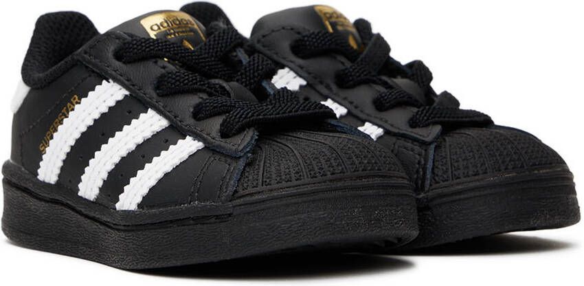 adidas Kids Baby Black & White Superstar Sneakers