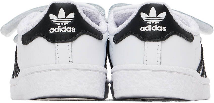 adidas Kids Baby White & Black Superstar Sneakers