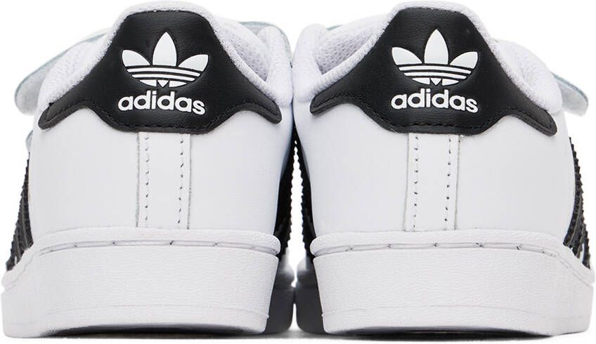 adidas Kids White & Black Superstar Little Kids Sneakers