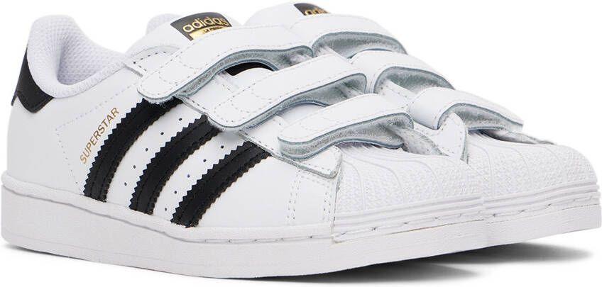 adidas Kids White & Black Superstar Little Kids Sneakers