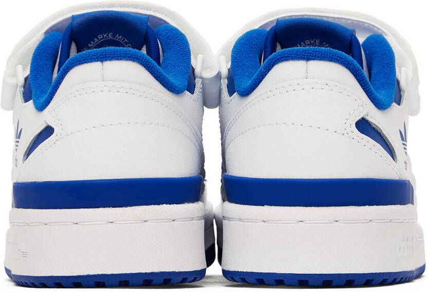 adidas Kids White & Blue Forum Low Big Kids Sneakers