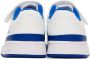 Adidas Kids White & Blue Forum Low Little Kids Sneakers - Thumbnail 5