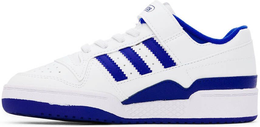 adidas Kids White & Blue Forum Low Sneakers