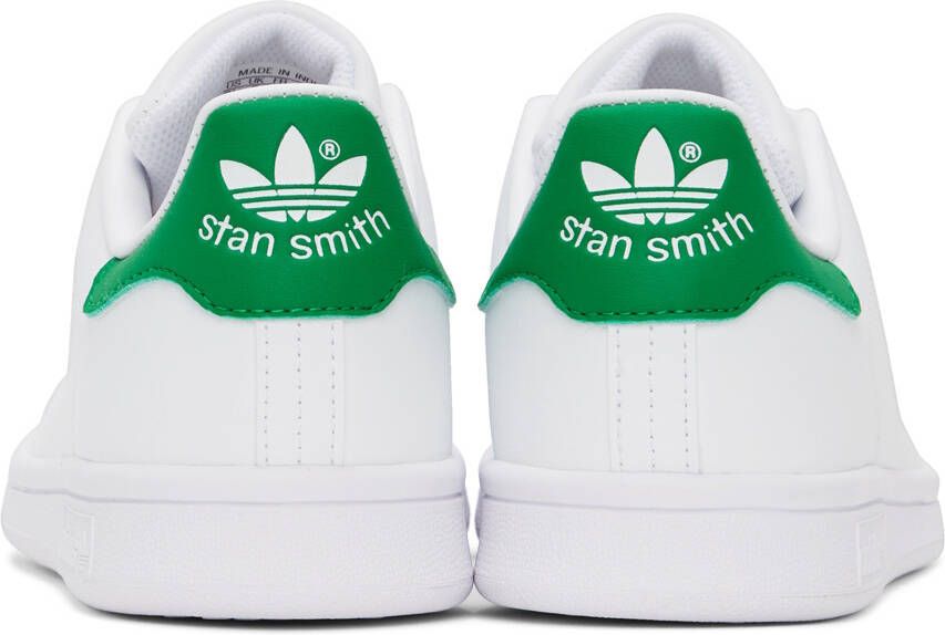 adidas Kids White & Green Stan Smith Big Kids Sneakers
