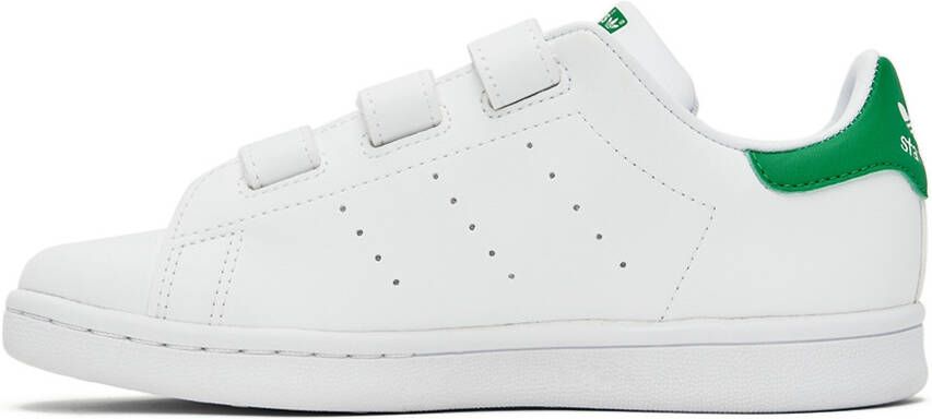 adidas Kids White & Green Stan Smith Little Kids Sneakers