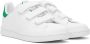 Adidas Kids White & Green Stan Smith Velcro Little Kids Sneakers - Thumbnail 4