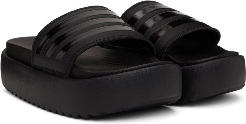 adidas Originals Black Adilette Platform Slides
