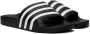 Adidas Originals Black & White Adilette Slides - Thumbnail 4
