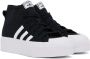 Adidas Originals Black Nizza Platform Mid Sneakers - Thumbnail 4