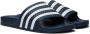 Adidas Originals Navy & White Adilette Slides - Thumbnail 4