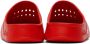 Adidas Originals Red Adilette Clogs - Thumbnail 2