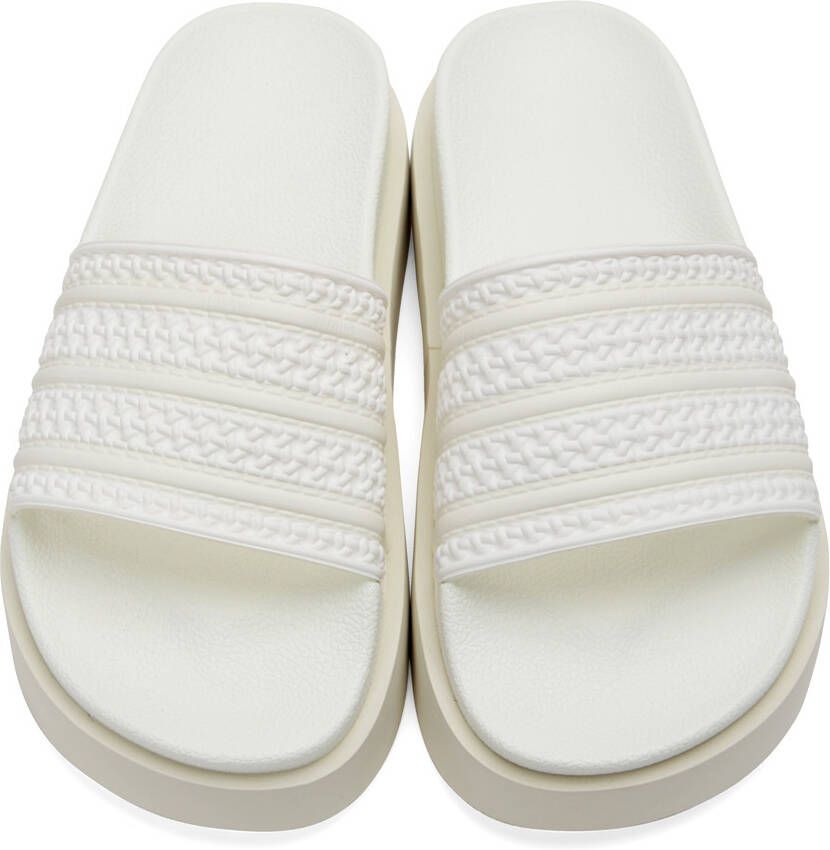 adidas Originals White Adilette Bonega Slides