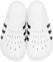 Adidas Originals White & Black Adilette Clog Sandals - Thumbnail 7