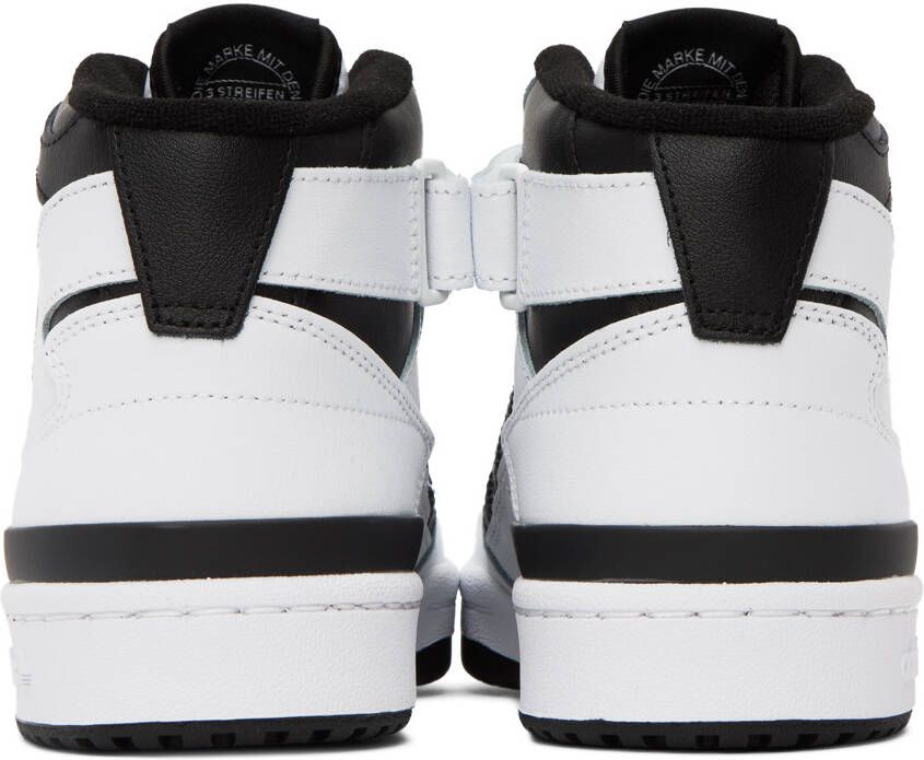 adidas Originals White & Black Forum Mid Sneakers